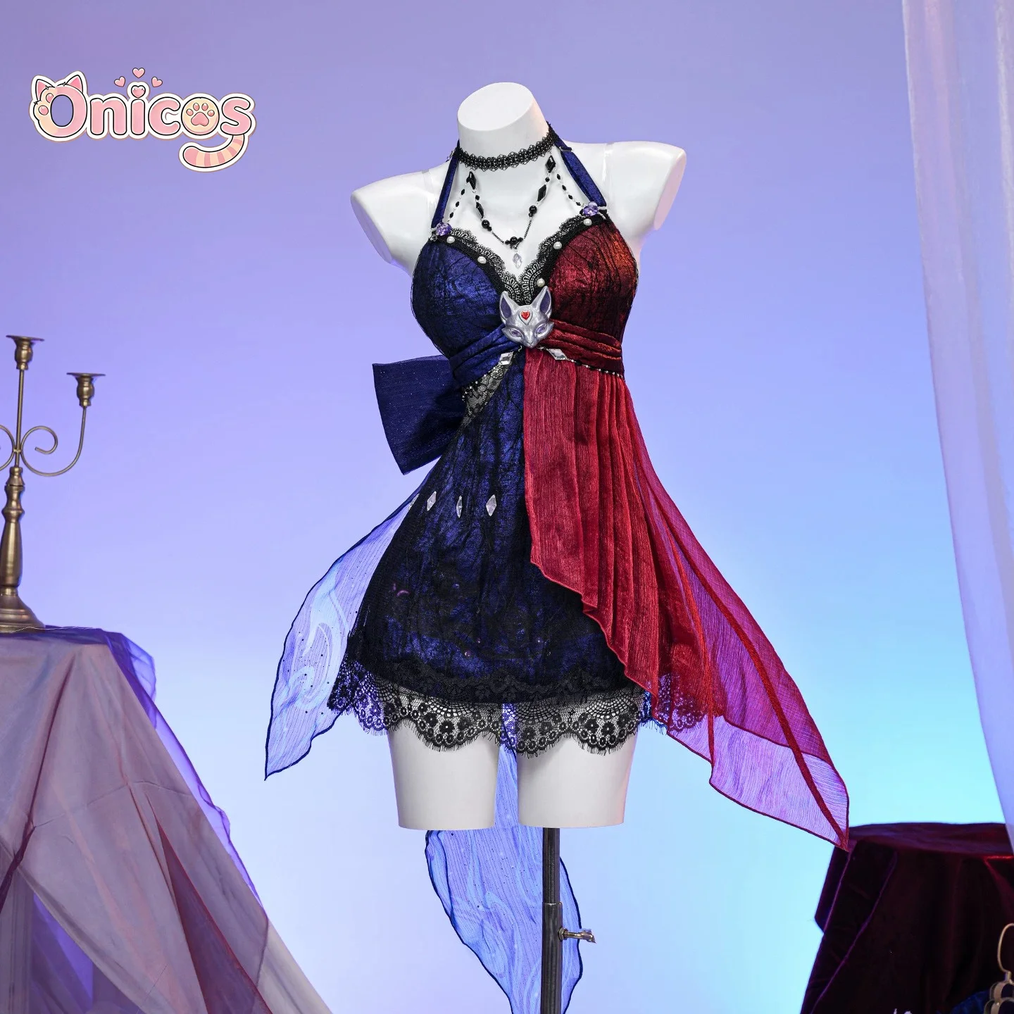 Naraka: Bladepoint Tomonaga Tessa Sweet Night · Midnight Revelry - Conjunto completo de pijama de cosplay para Halloween y Carnaval (Oni)
