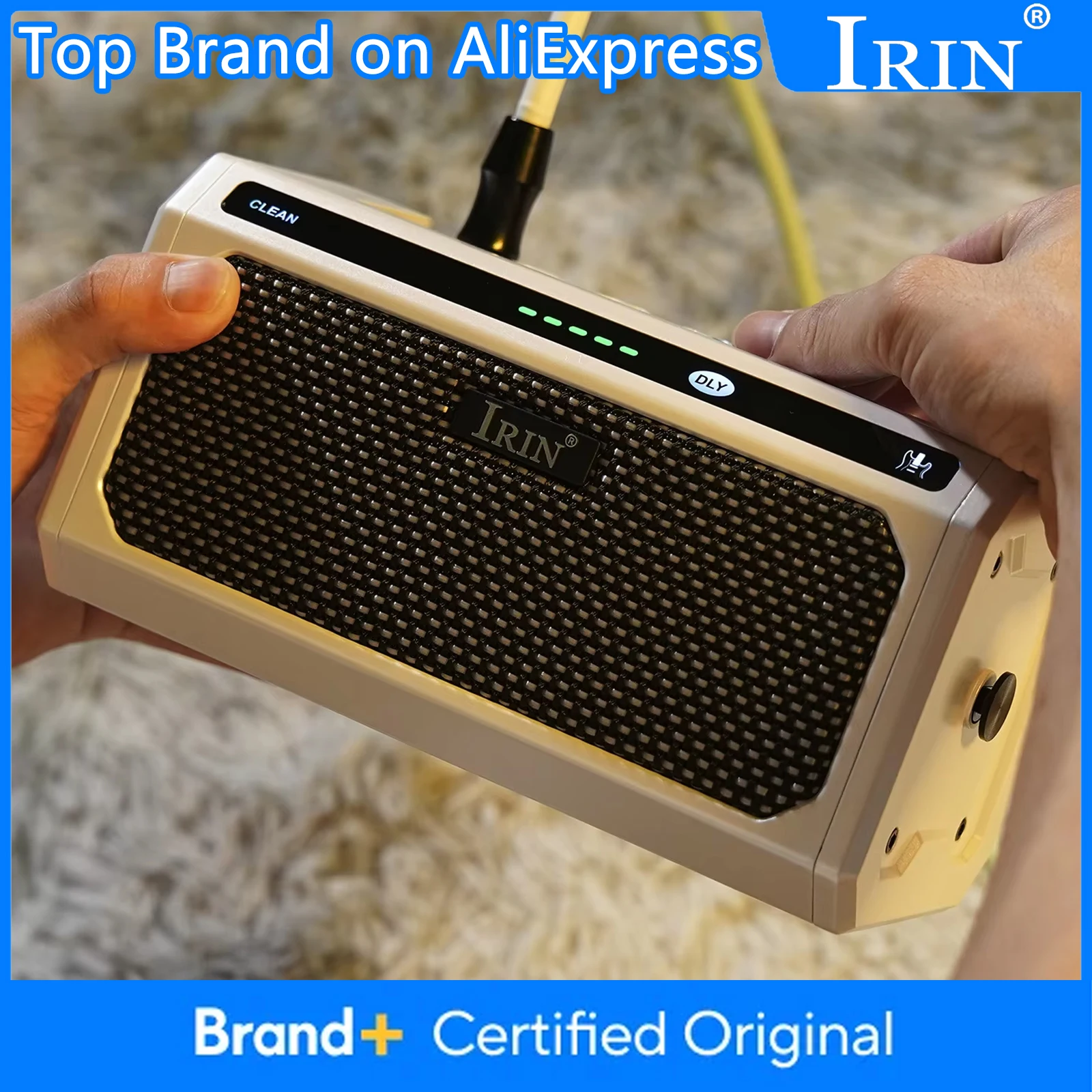 

IRIN Portable Guitar Amplifier with 10 W Type-C Port Rich Timbre,Delay,Reverb Effect,Intelligent connection Guitar Digital Amp