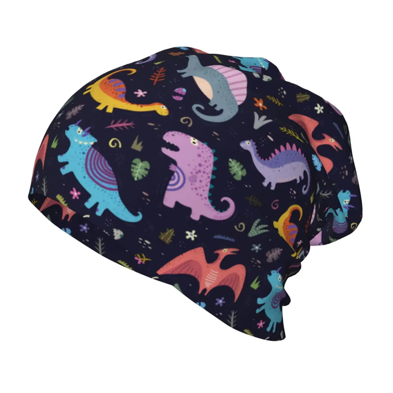 

Cartoon Dinosaur Print Kids Knit Beanie Watch Hat ,Knit Cap For Boys And Girls