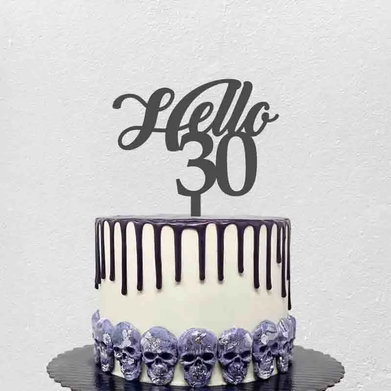 Rectangle Black Birthday Cake Topper: The Ultimate Personalized Touch for Your 30th Celebration