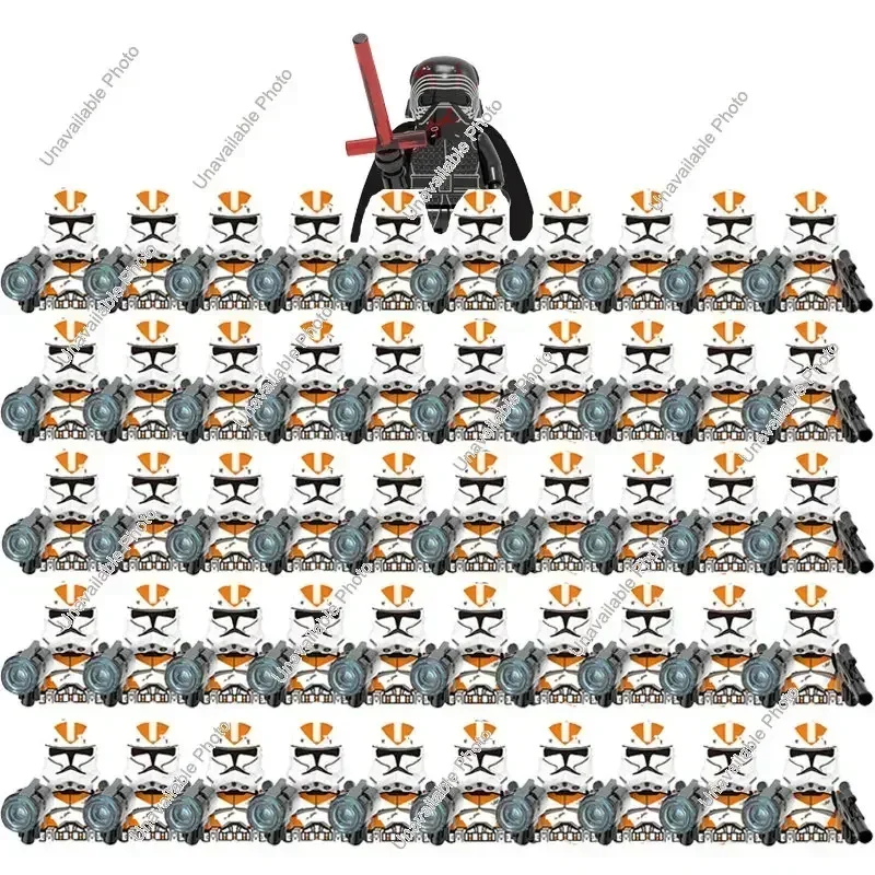 HEROCROSS Building Blocks White Clone Soldiers X634 Brick Figure Figurines Wolf Pack Clone Trooper 212th Attack Battalion Troope moc