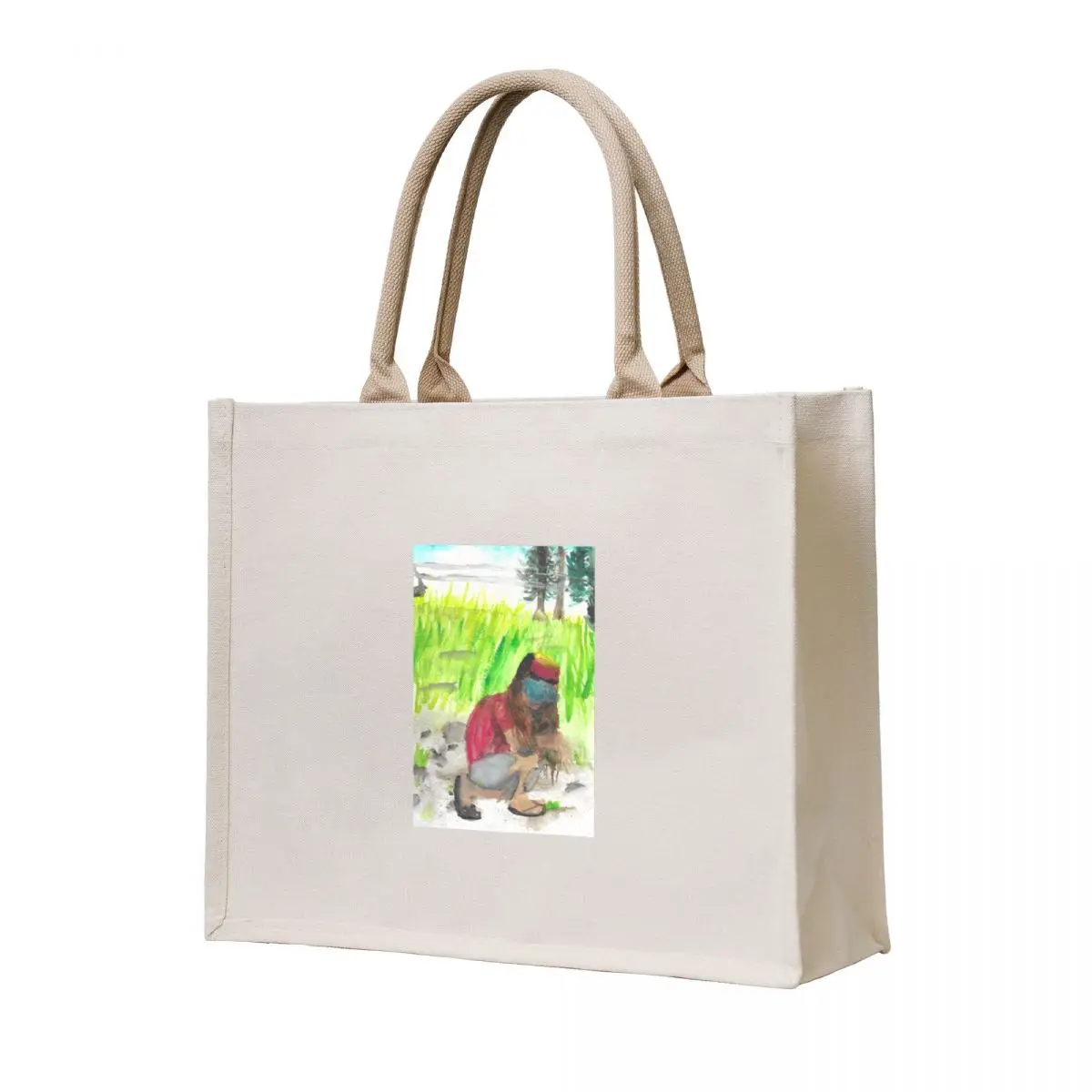 

Girl bending down Tote Bag reusable shopping bag Eco bag shopping logo Women's shopping