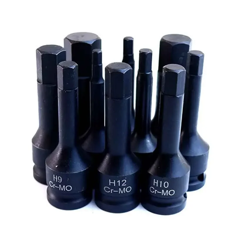 

Wind gun inner hexagonal socket 1/2 electric wrench inner hexagonal bit S2 extended screwdriver socket head set combination