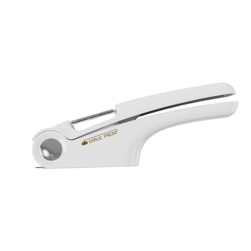 

White Garlic Press Machine 4 In 1 Garlic Cutter Garlic Press For Outdoor Kitchen Party