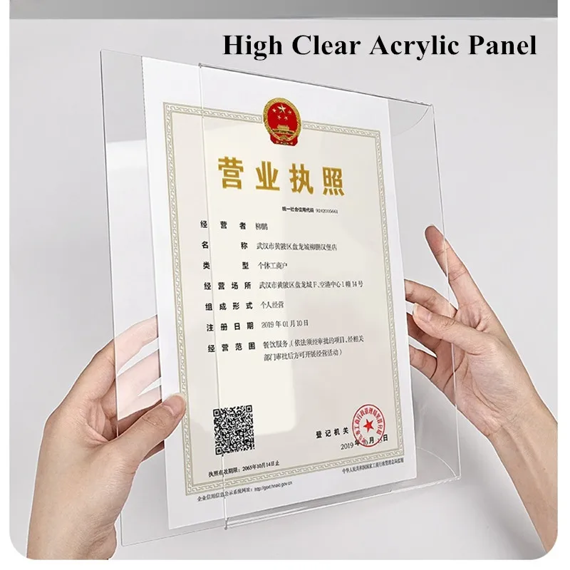 A5 150x210mm Wall Mounted Stick Plastic Picture Photo Poster Advertising Frame Acrylic Menu Paper Sign Holder