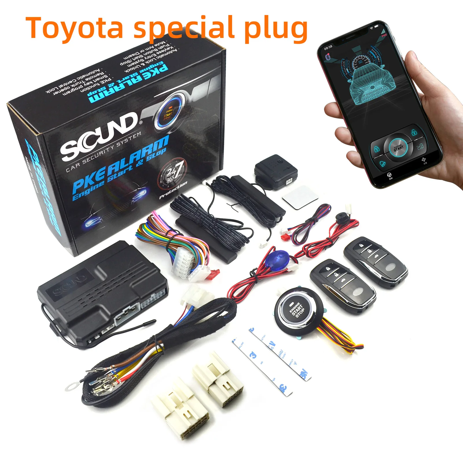 

Для Toyota Car Yaris Corolla Rav4 Camry Start Stop Phone APP Система дистанционного запуска двигателя Комплект зажигания Автомобильная сигнализация без ключа