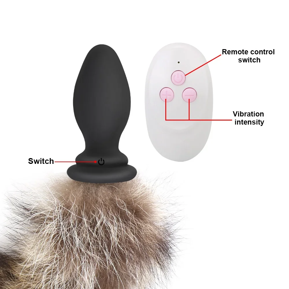 Fox Tail Fur Plug Anal para Mulheres e Homens, Vibradores Sem Fio, Dilatador Anal, Expansor de Ânus, Namoro Casal, Brinquedos Sexuais, Jogos para Adultos