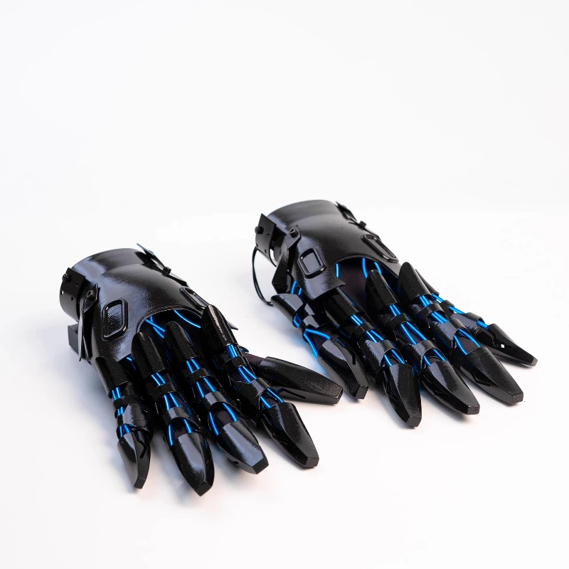 Mechanical luminous knight hand armor men's and women's gloves movable function wind tide game single item