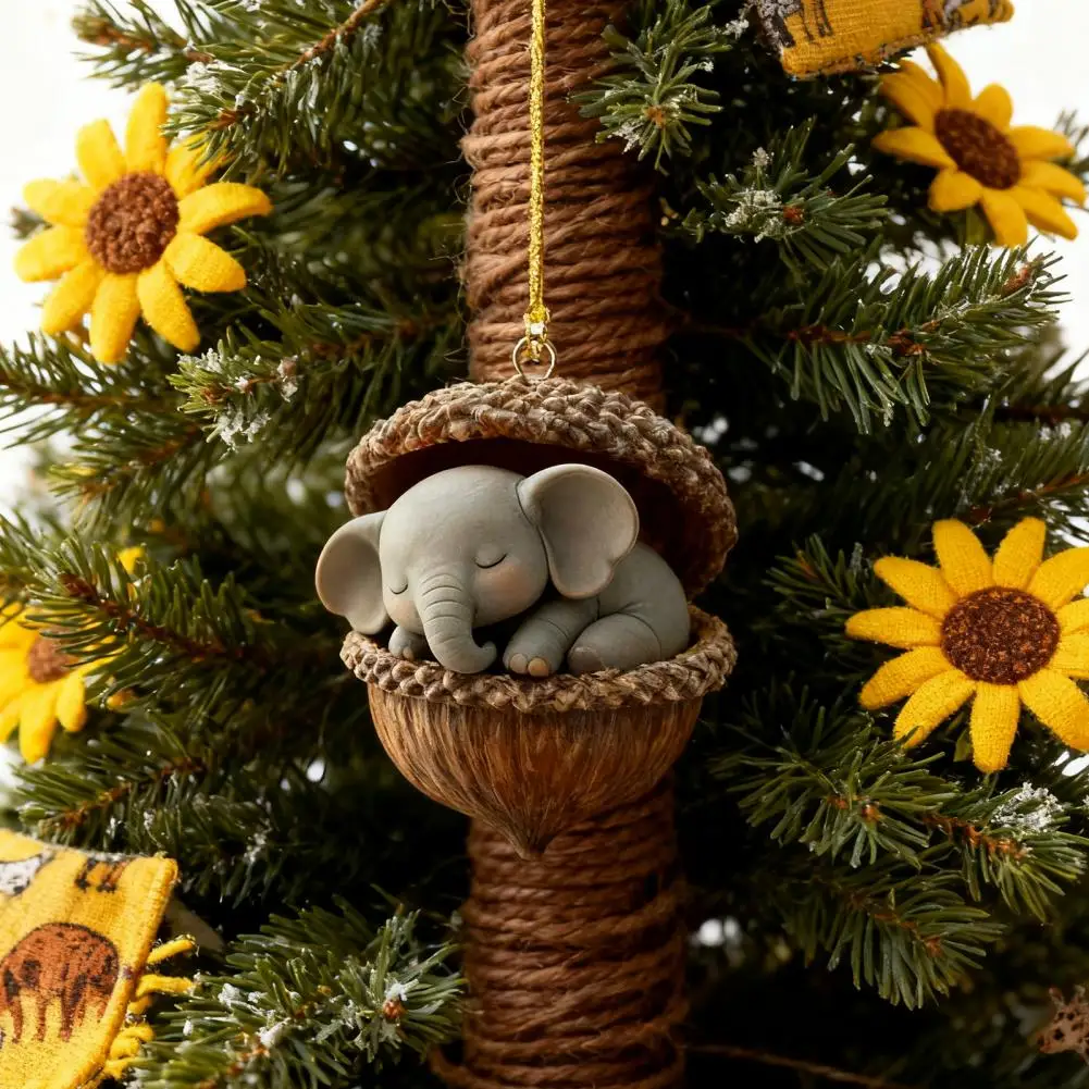 Long-lasting Holiday Decor Forest Acorn Ornaments Set 2d Flat Acrylic Pine Cone Decorations Woodland Creature Hanging for Home