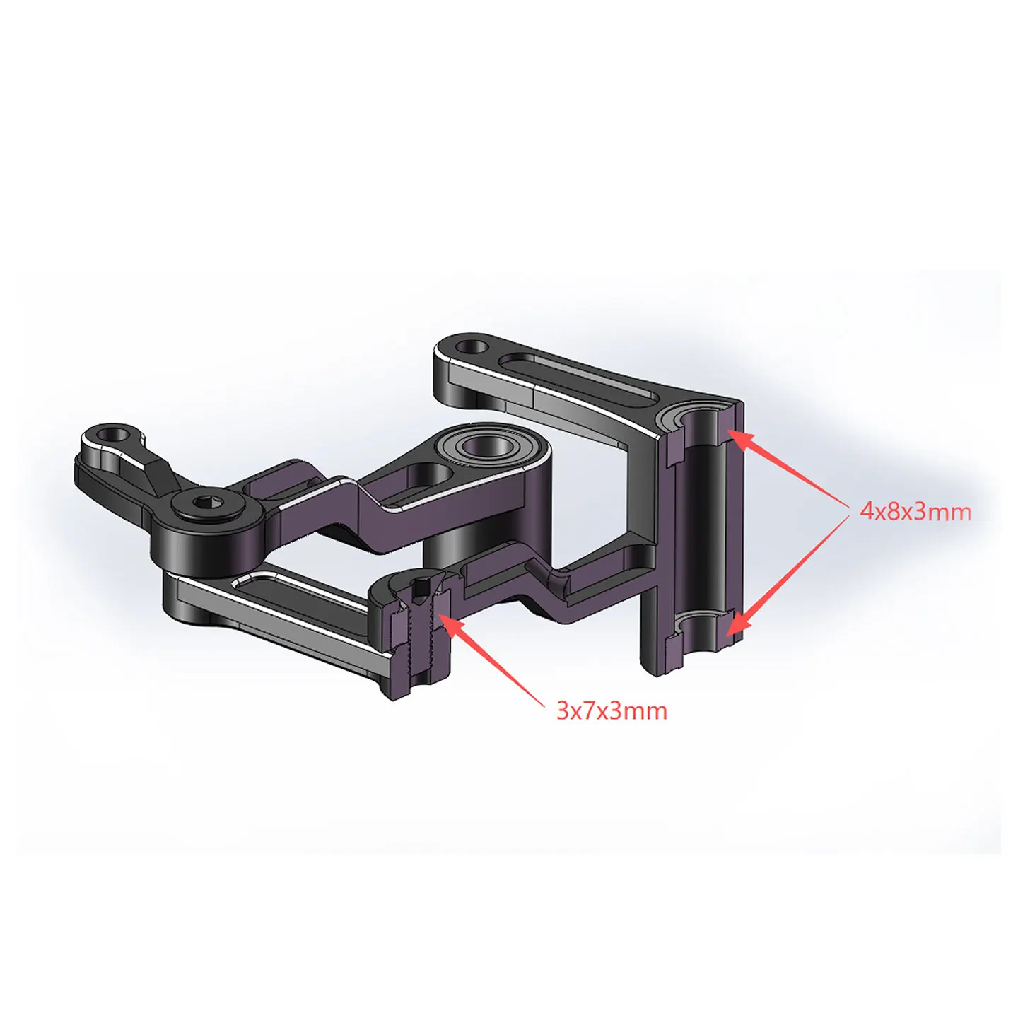 X-spede Kyosho 1/10 Fazer D2 FZD2 AE86 aluminum alloy steering kit