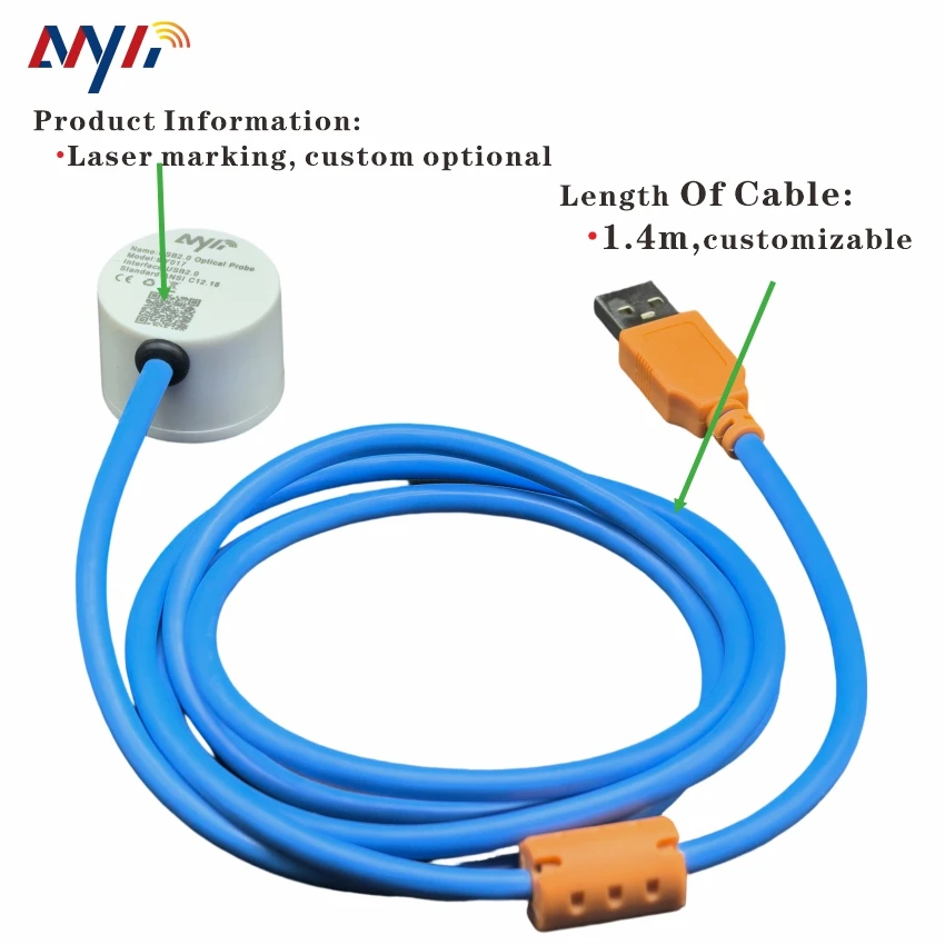 ANSI 유형 2 통신 C12.18 USB2.0 - IR 적외선 TransData kWh 스마트 미터 판독용 범용 광학 프로브