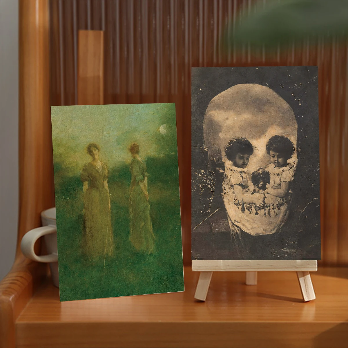 50 Stück Vintage Poster Wandcollage Kit Raumdekoration Vintage Ästhetisches Fotocollage Kit Insekt Pflanze Postkarte Halloween Dekoration – Detail 9