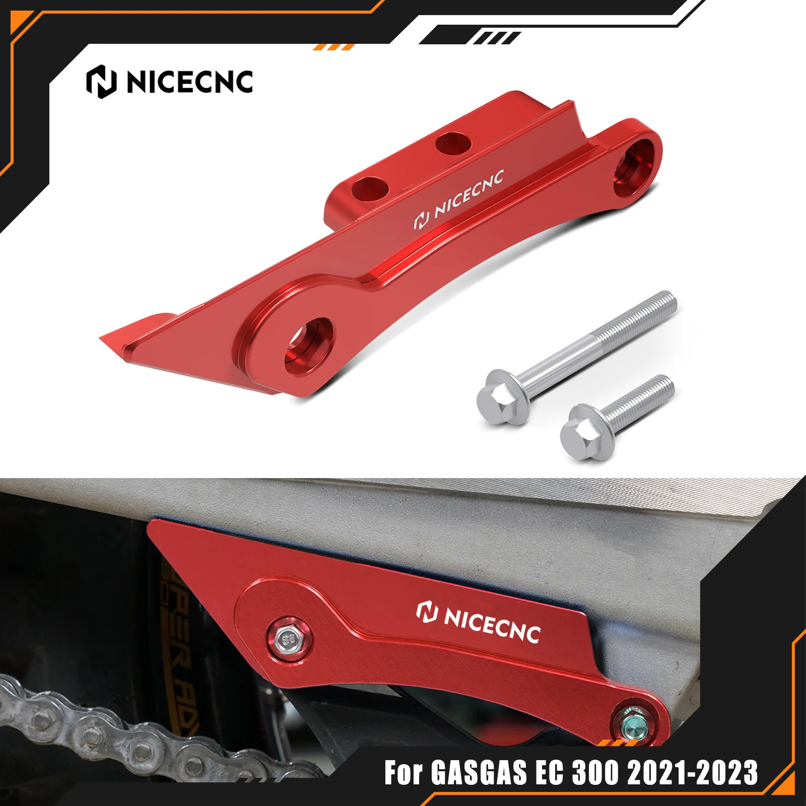 

NICECNC For GasGas EC 300 2021-2023 EX 300 MC125 MC250F MC450F EXF 350 450 Swingarm Guard For KTM EXC 300 For Husqvarna TE 300