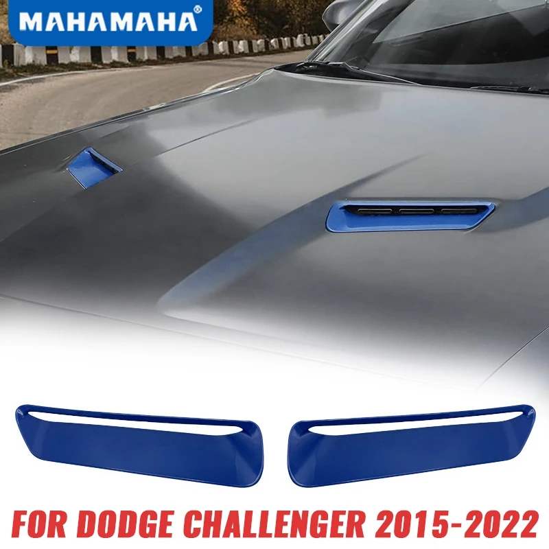 

Engine Cover Air Flow Intake Hood Vent Cover Sticker ABS Accessories For Dodge Challenger 2015-2022 Car Exterior Accessories ABS