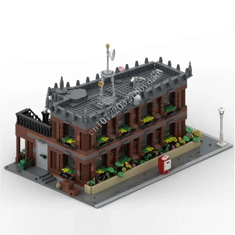 2567PCS The Downtown Pub | Modular BuildingMOC Creative street view Model Building Blocks Architecture  Assembly Model Toys Gif
