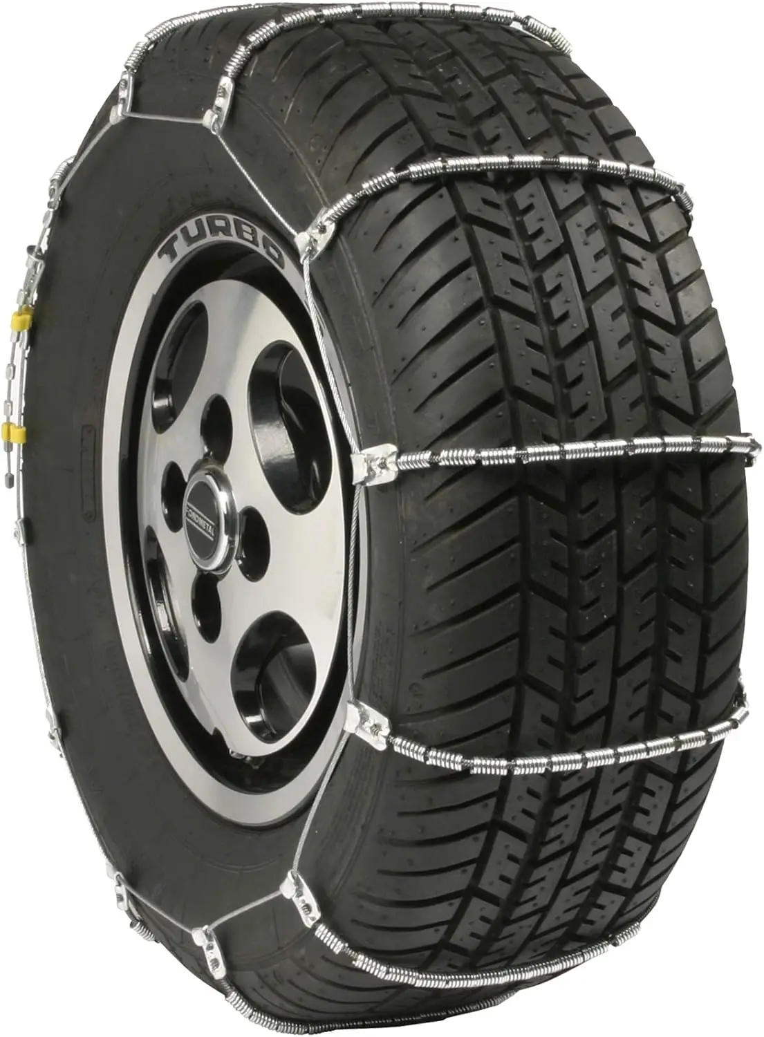 

Silver Radial Tire Chains, Set of 2 for Enhanced Traction and Safety in Snow