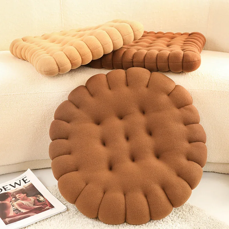 Echtes Leben Keks Form Plüsch Kissen Weiche Kreative Kissen Stuhl Auto Sitz Pad Dekorative Cookie Tatami Zurück Kissen Sofa Hause