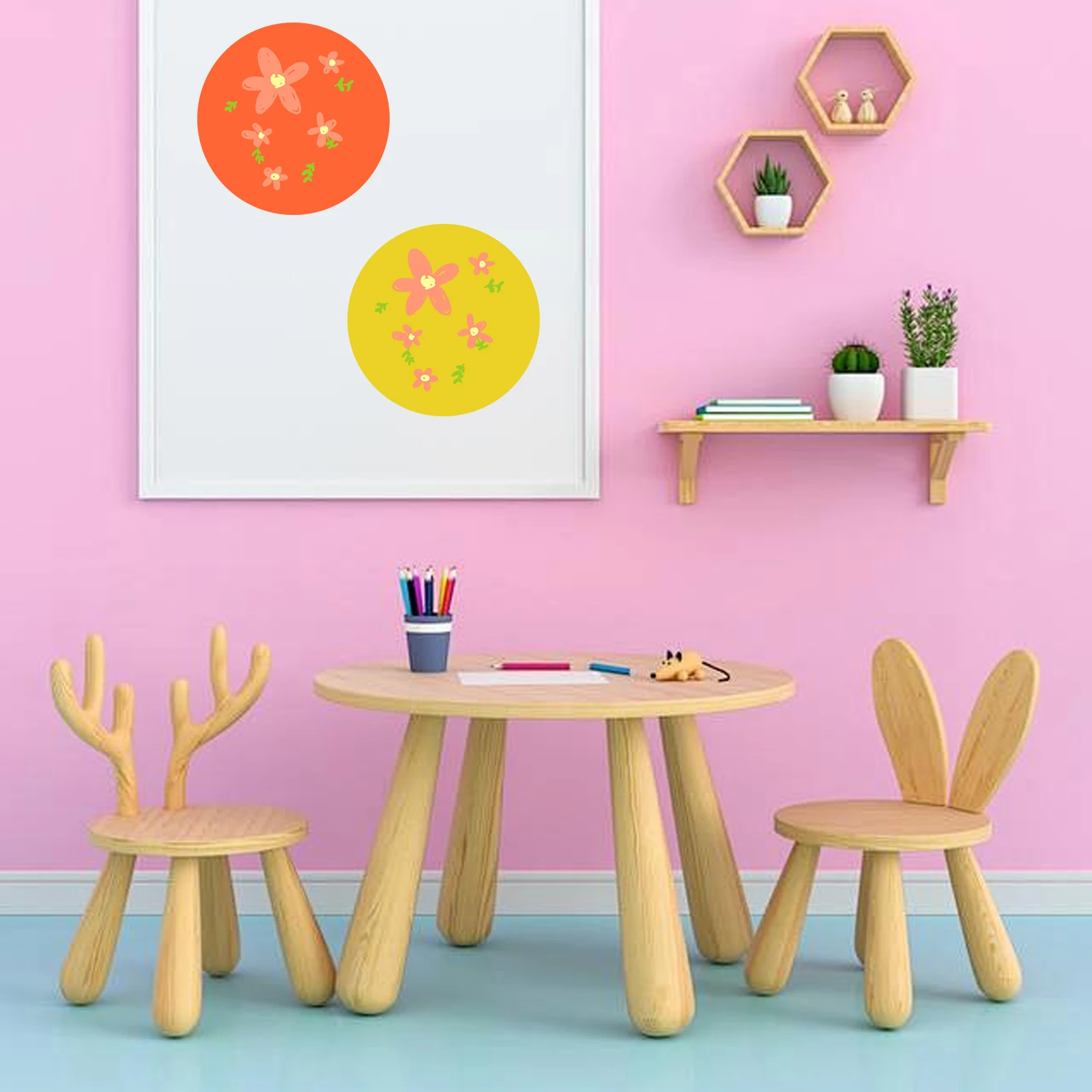 12 Sheets Self-adhesive Message Board Dry Erase Sticker Colored Stickers Dots Round Colorful Child