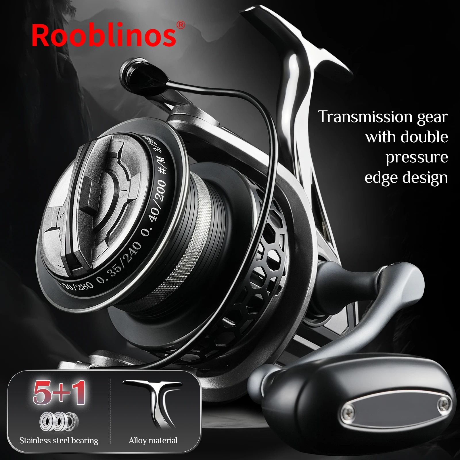 Carrete Spinning Rooblinos AG Ultraligero – Gran freno, agua salada - imagen 2