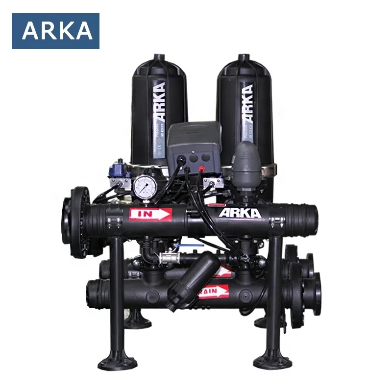 

ARKA 2-Inch 2-Unit Automatic Backwash Disc Filter T-Type Water Filtration System for Agriculture Irrigation Made Durable Plastic