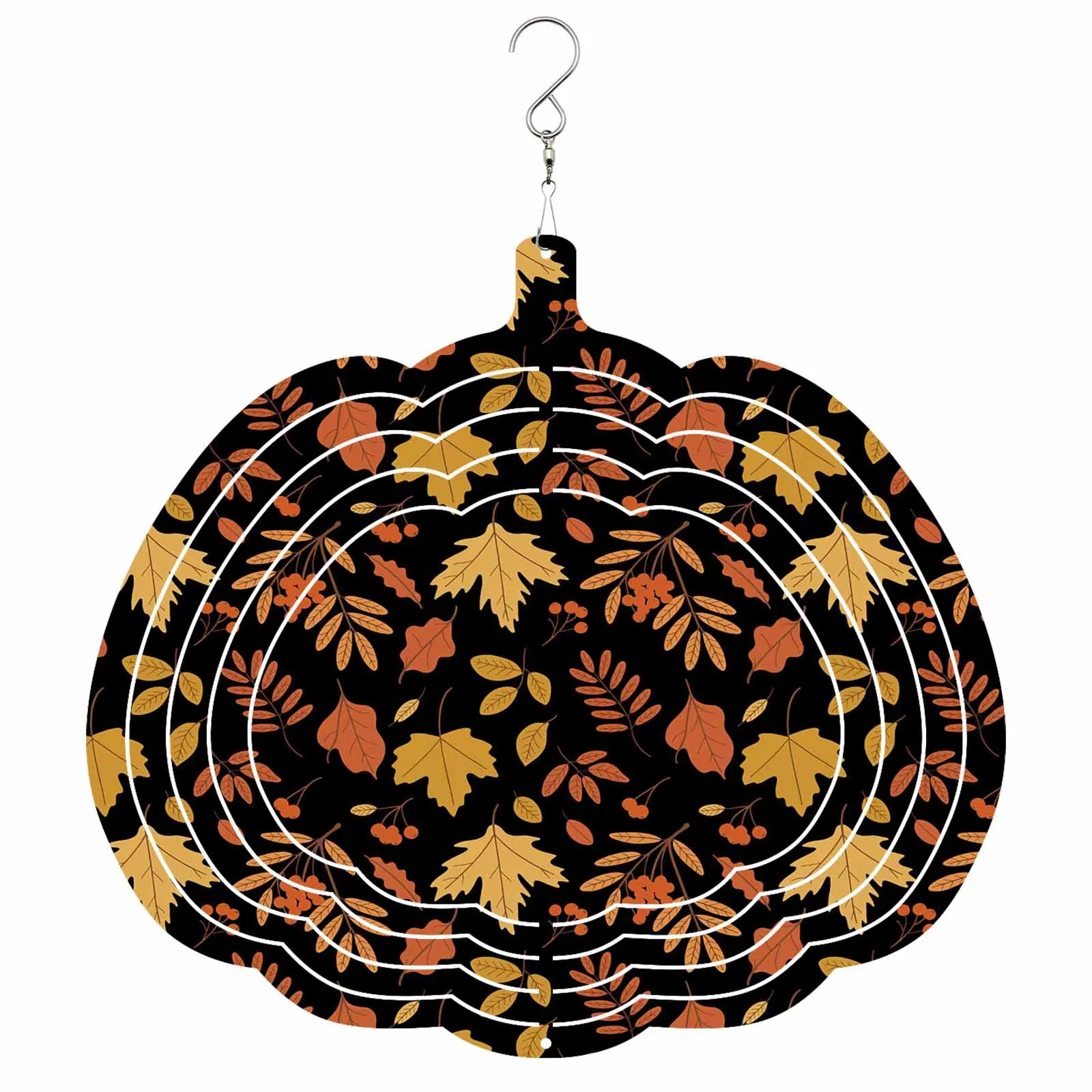 

Ретро листва кленовый лист формы из нержавеющей стали подвесные украшения для дома 3D вращающийся ветровой спиннер