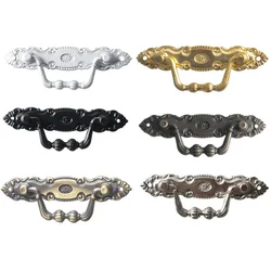 Drawer Handle Furniture Wardrobe Cabinet Door Small Handle Black Silver Retro European Antique Alloy Home Decoration Hardware