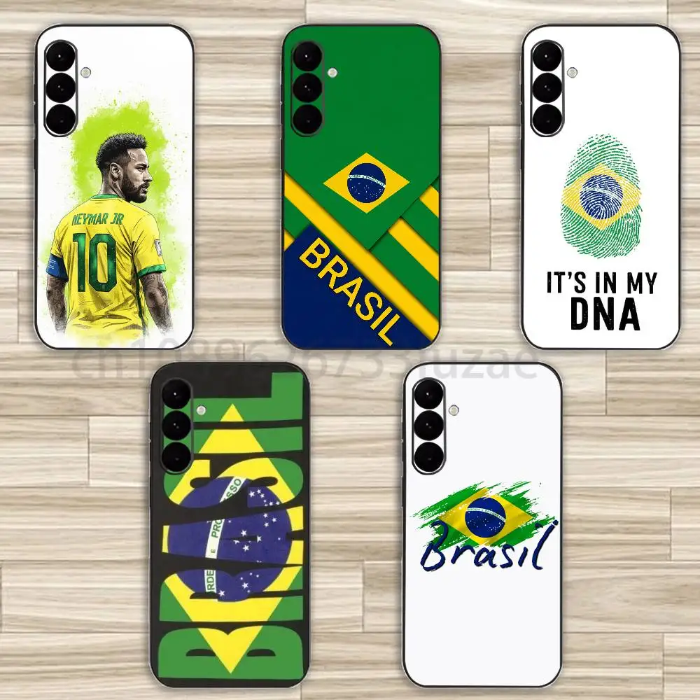 Futebol do Brasil Brazilian football For Samsung Galaxy A04E A14 A34 A54 5G Cover Shockproof Liquid Silicone Cover