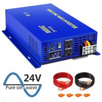 4000W Peak Pure Sine Wave Inverter 2000W Solar Inverter 24V to 220V Car Power Inverter 12V/48V DC to 120V/220V/240V AC Converter