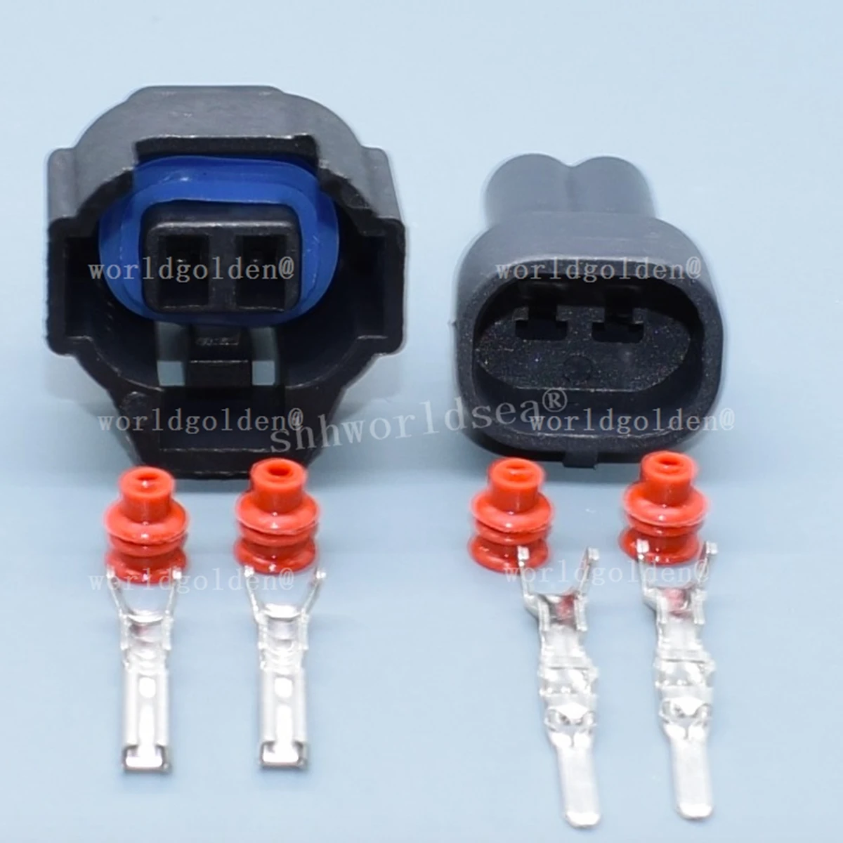 DJ70226C-2-21/11 2-Poliger Wasserdichter Automobilstecker mit Roter Dichtung für Universelle Automodelle