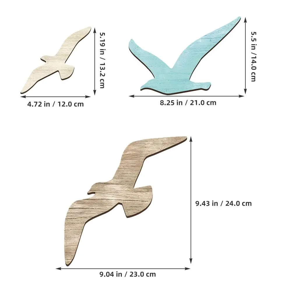 3 ชิ้น Seagull แขวนผนังตกแต่ง Nautical ประติมากรรม Coastal สําหรับห้องนอน Seaside เครื่องประดับ Home Art Vintage Coastal