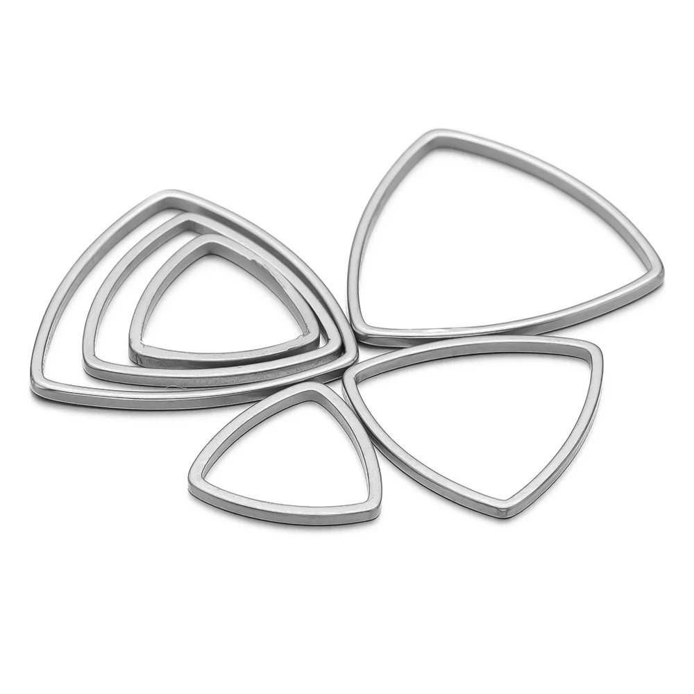20/50pcs Stainless Steel Gold Plated Cut Triangle Pendant Charms for Diy Jewelry Bracelet Necklace Making Accessories Wholesale