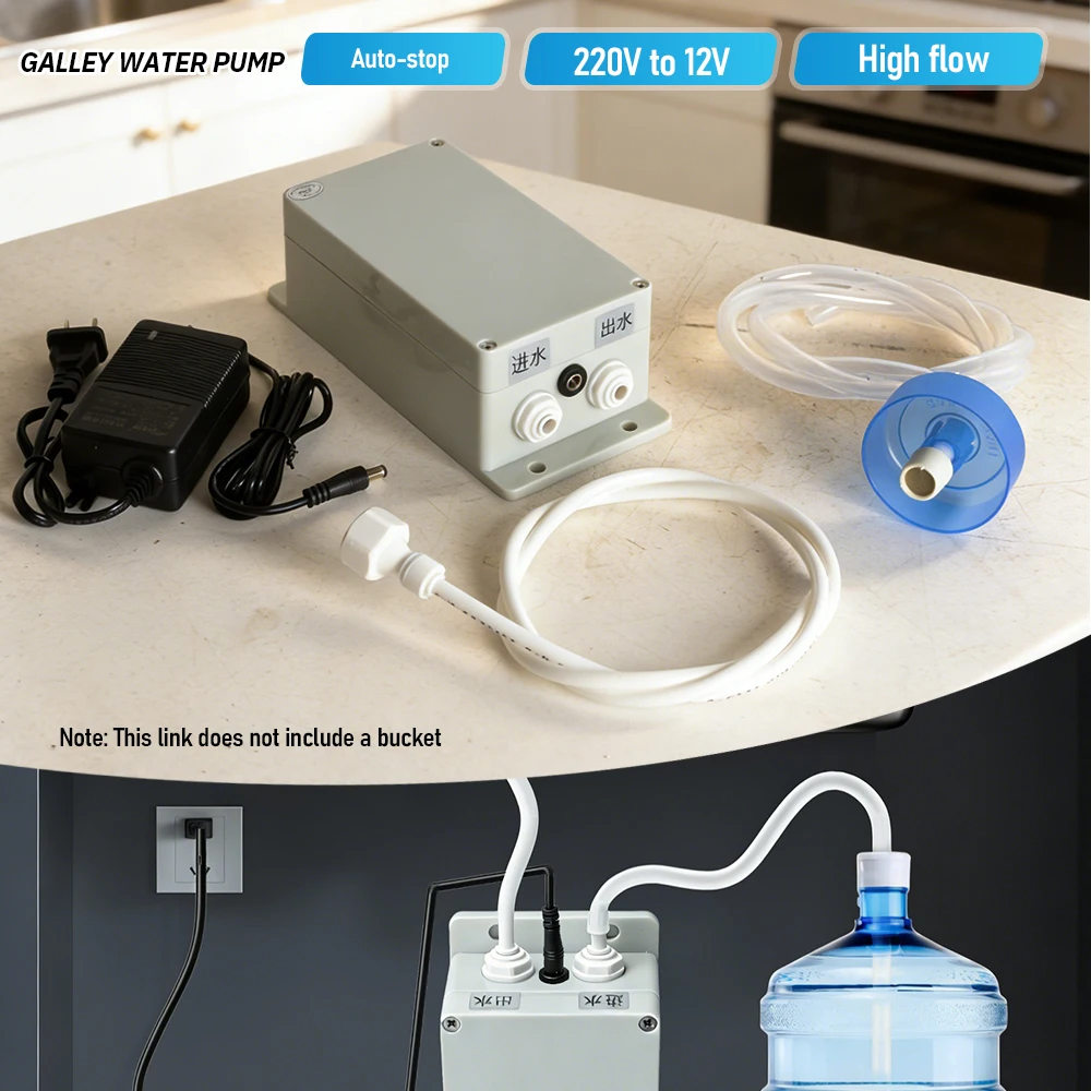 

12V Automatic Water Suction Pump Electric Water Pump Faucet Galley 1.5 L/ min Caravan Motorhome Boat Kitchen Water Pump