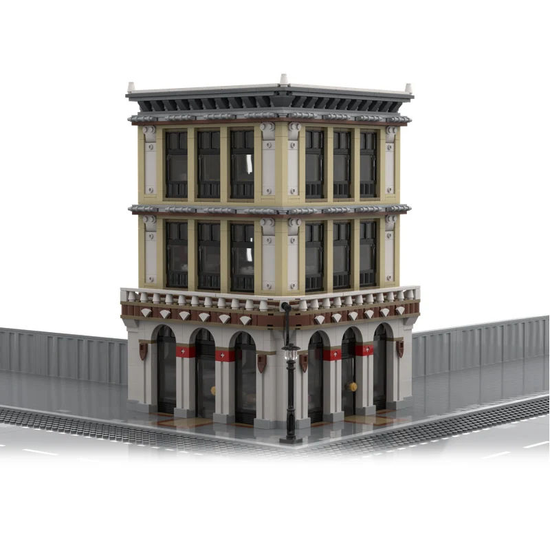 City Street View Model MOC Building Bricks Swiss Chocolate Shop Modular Technology Children Holiday Gifts Assemble Toys Suit
