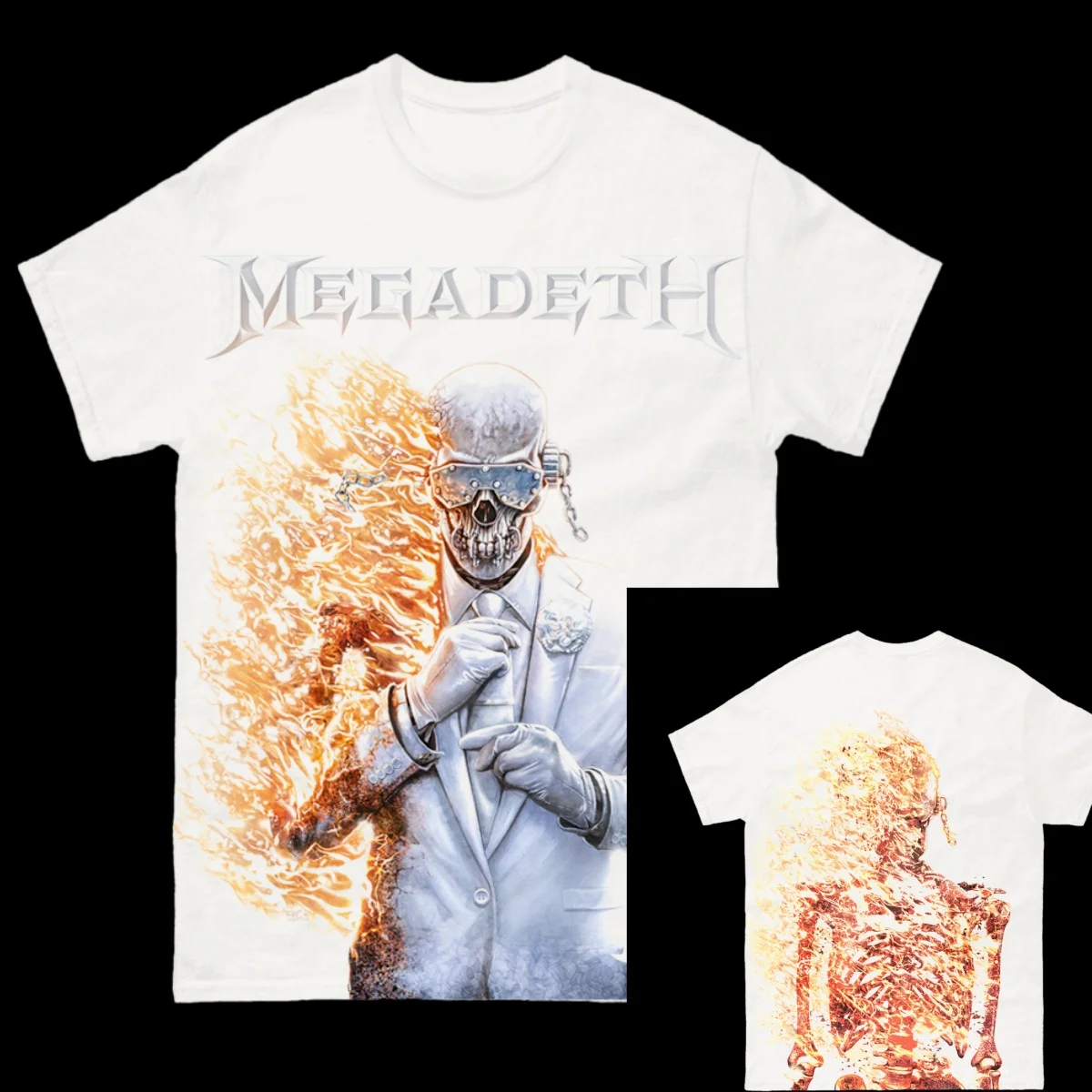 Art Classic Megadeth Flame Vic Jumbo Band T-Shirt Cotton Graphic Tee Men Women Summer Streetwear