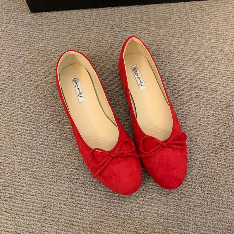 Weiche, modische Damen-Flats mit runder Zehenpartie, flache Schuhe mit Schleifenknoten, elegante Ballerinas für Damen, Slip-On-Schuhe, neu für Frühling und Herbst. – Detail 10