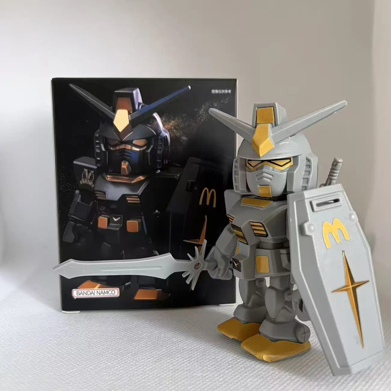 Black Gold Gundam Co-Branded Angus Action Figure Original Mech Toy Model Bestselling Decor Suitable as a gift for children