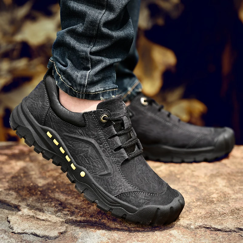 

Refined Penny Loafers Textured Leather & Reinforced Stitching Smart-Casual Office lace up oxfords outdoor hiking shoes men