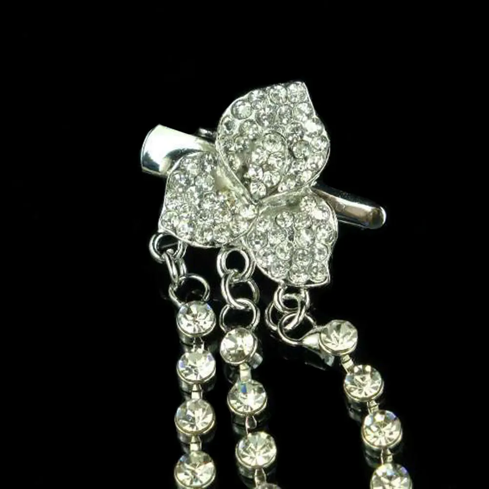 

Bride White Crystal Alloy Head Chain Forehead Chain Headdress Hair Accessories Wedding Performance Party Birthday Prom