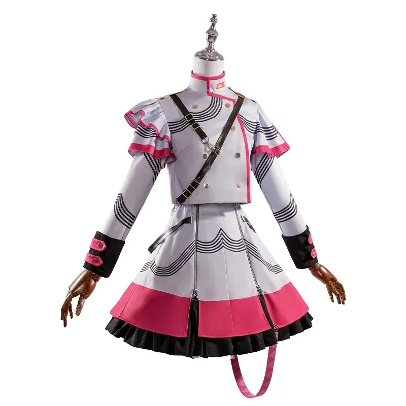 Kasane Teto 가상 가수 코스프레 신디사이저 V 의상 스위트 드레스 유니폼 할로윈 카니발 로리타 여성 풀 세트