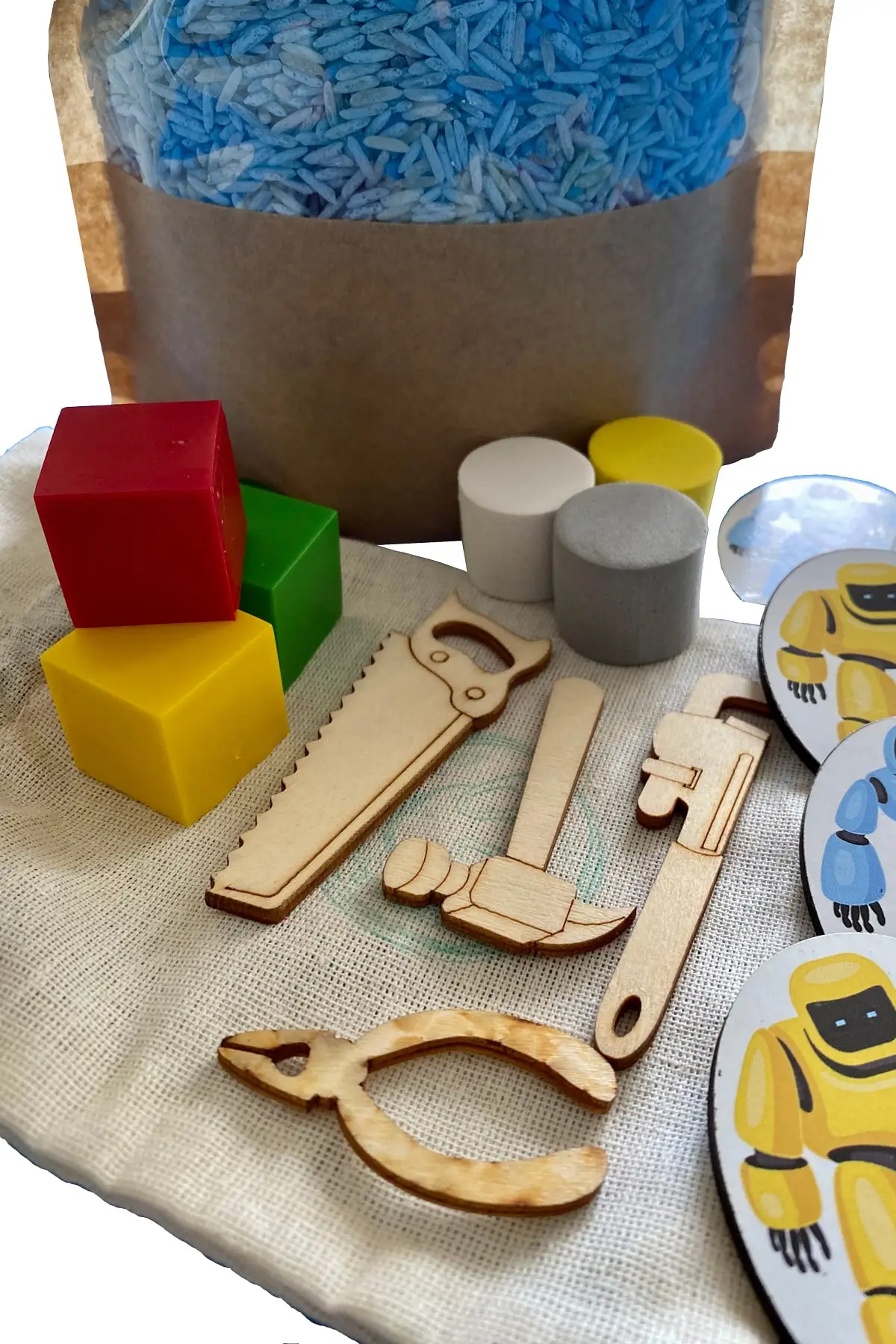 Roboter Themen Sensorischen Spiele Material