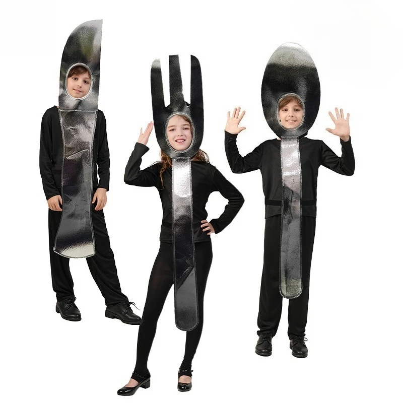 

Halloween Couple Funny Men And Women Tableware Costume Party Stage Performance Cosplay Costume