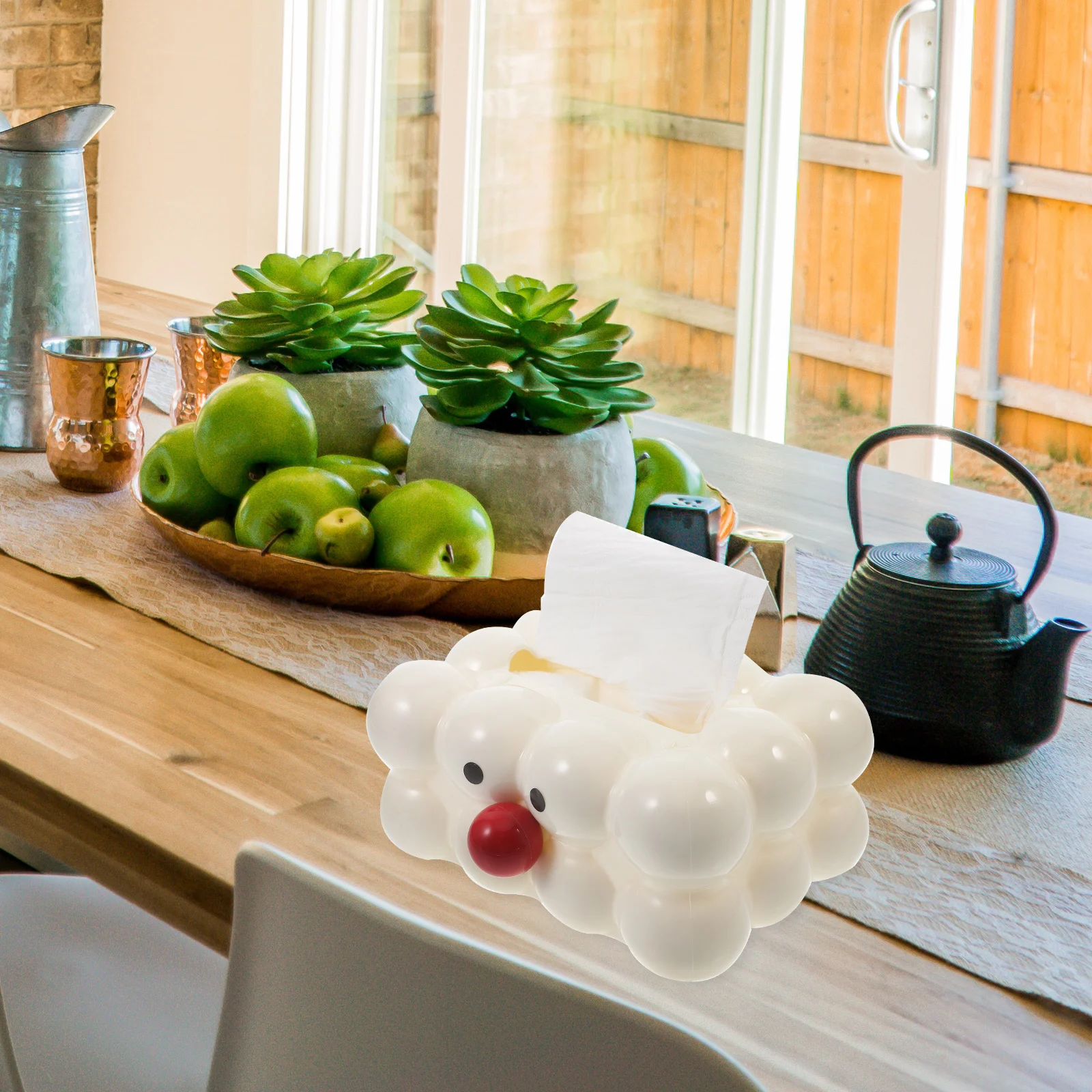 

Tissue Box Holder Cartoon Napkin Dispenser Large Capacity For Home Office Car Plastic Storage Case Decorative Tissue Container