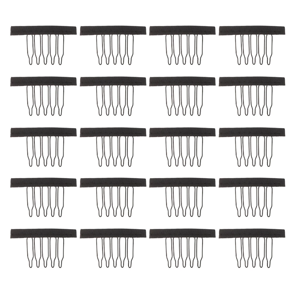 

20Pcs Mini Claw Clip for Wigs Hair Extensions Steel Teeth Snap Clips Small Comb Holders Secure Grip Making Accessories