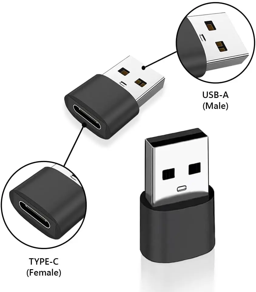 10PCS USB-C To USB 2.0 Female Adapter Type-C OTG Connector PD Charging Data Transfer Audio Converter for Smartphone