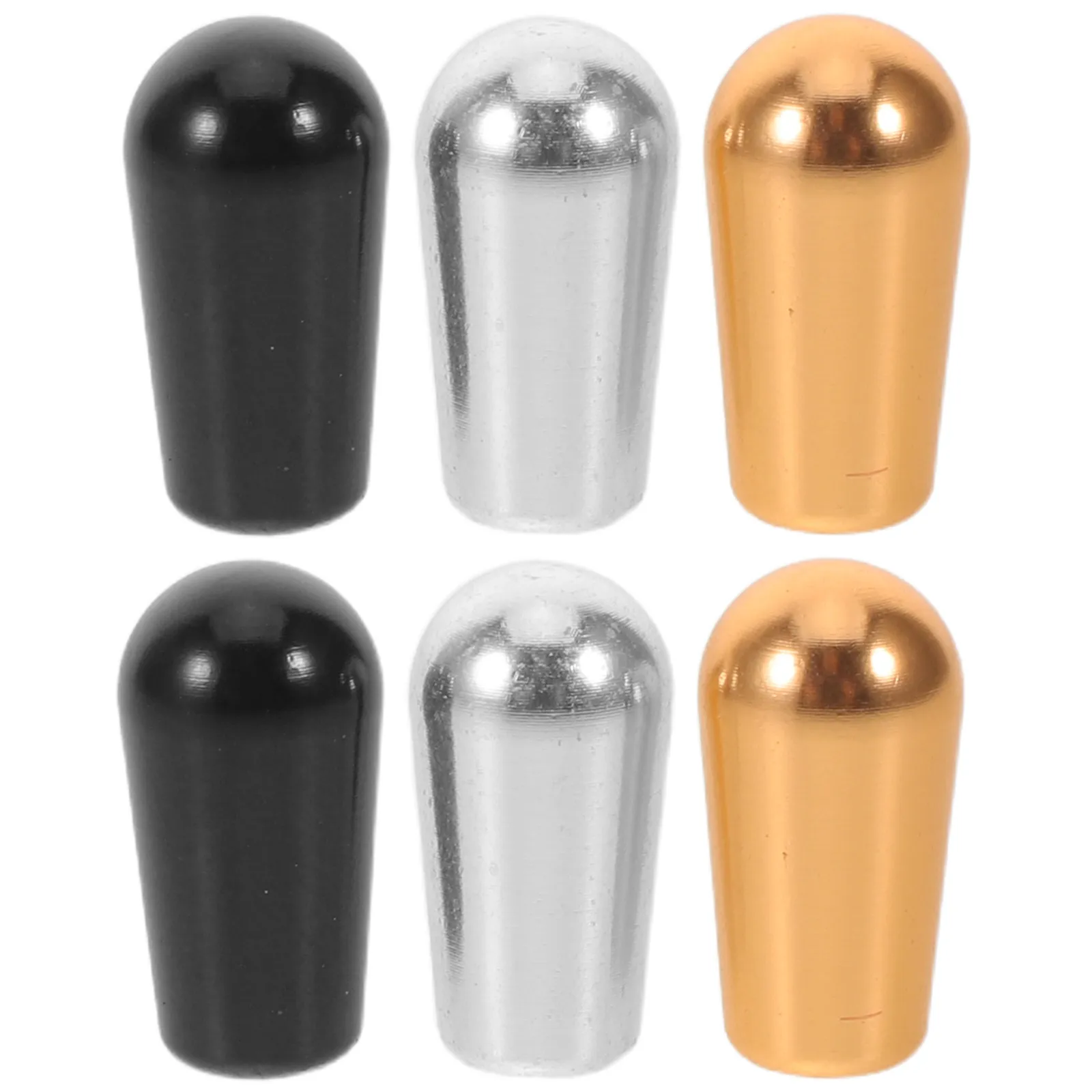 6Pcs Electric Guitar Pickup Switch Tips M3.5 Thread Metal Toggle Knobs Aluminum Selector Switch Caps Replacement Accessories