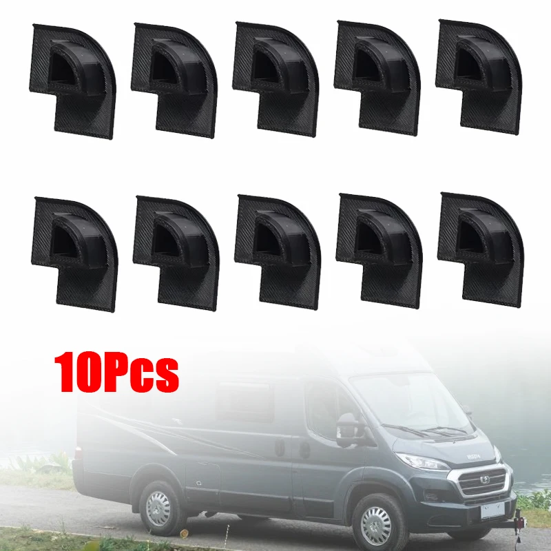 10Pcs For RVs Campervan Motorhome Van Corner Trim Profile Black 15mm End Caps MULTI PACKS RV Parts Accessories