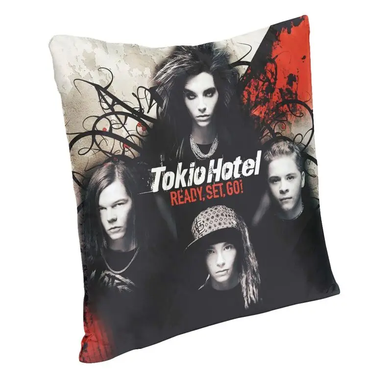 Tokio Hotels Heavy Metal Music Rock Square Pillow Case Home Decor Cushions Throw Pillow for Car Double-sided Printing