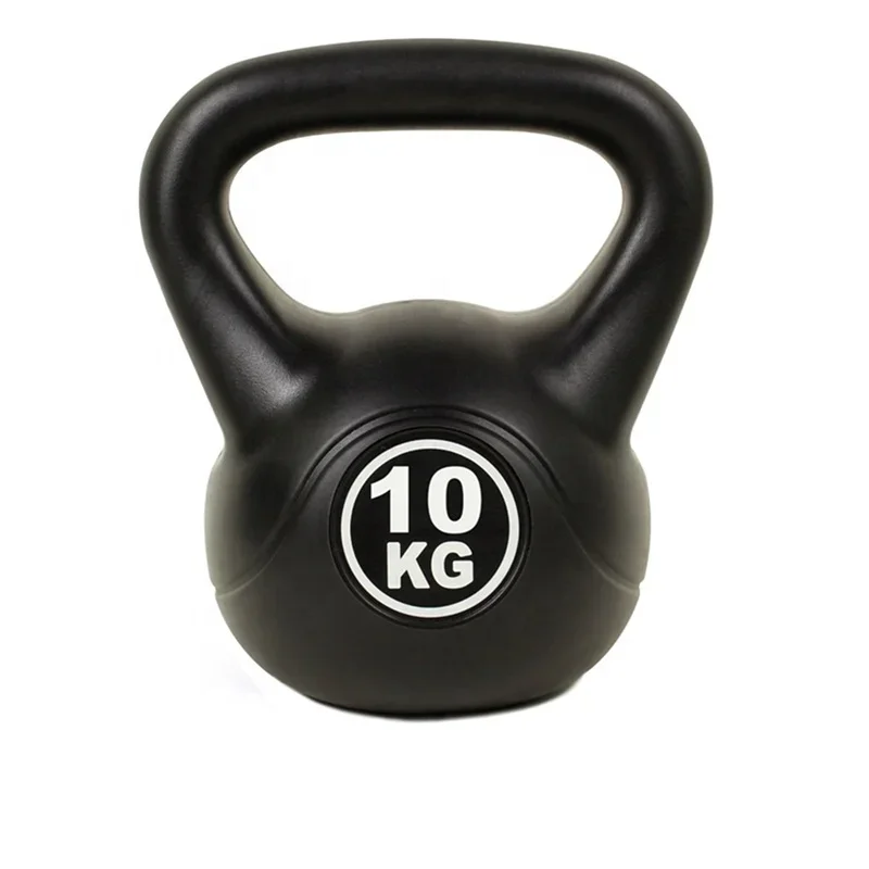 Wholesale Home Gym  Black 2 4 6 8 10 12 KG Fixed kettle-bell lady\'s small dumbbells Cement Plastic kettlebell