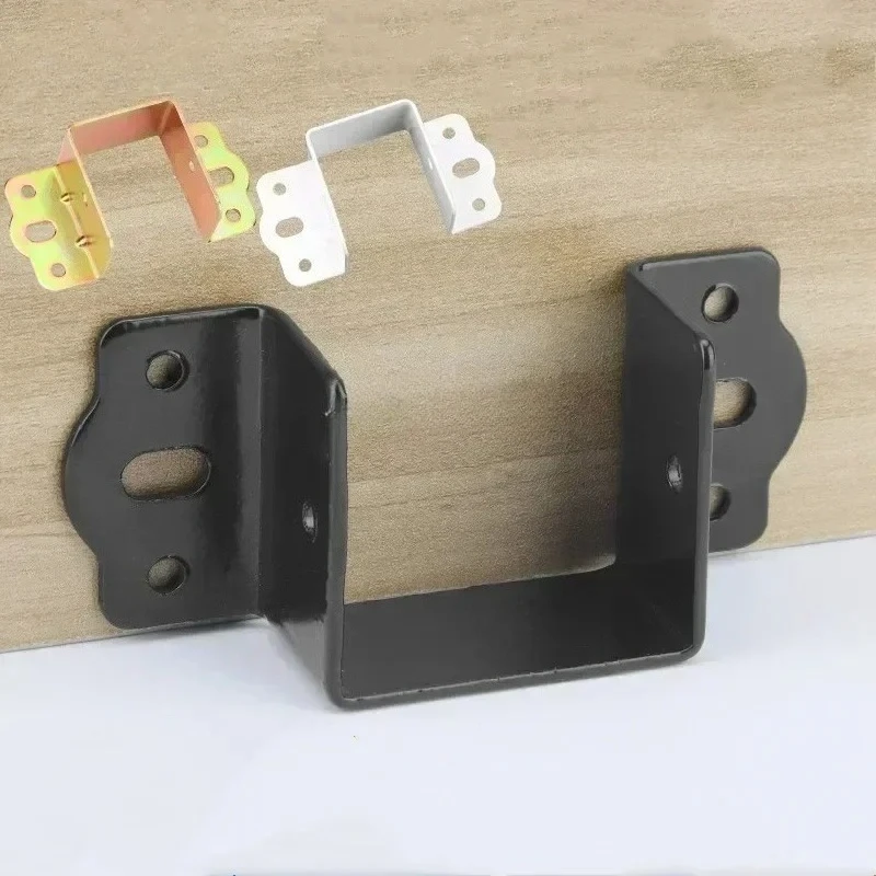 Bedstead & Wardrobe Connector Hardware (4PC/lot) - Cold Rolled Steel Bed Beam Hook Corner Bracket, Furniture Fixed Accessories