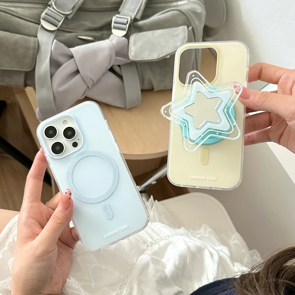 

Креативный противоударный чехол с пятиконечной звездой и держателем для iPhone 17, 16, 15, 14, 13, 12 Pro Max 17Air